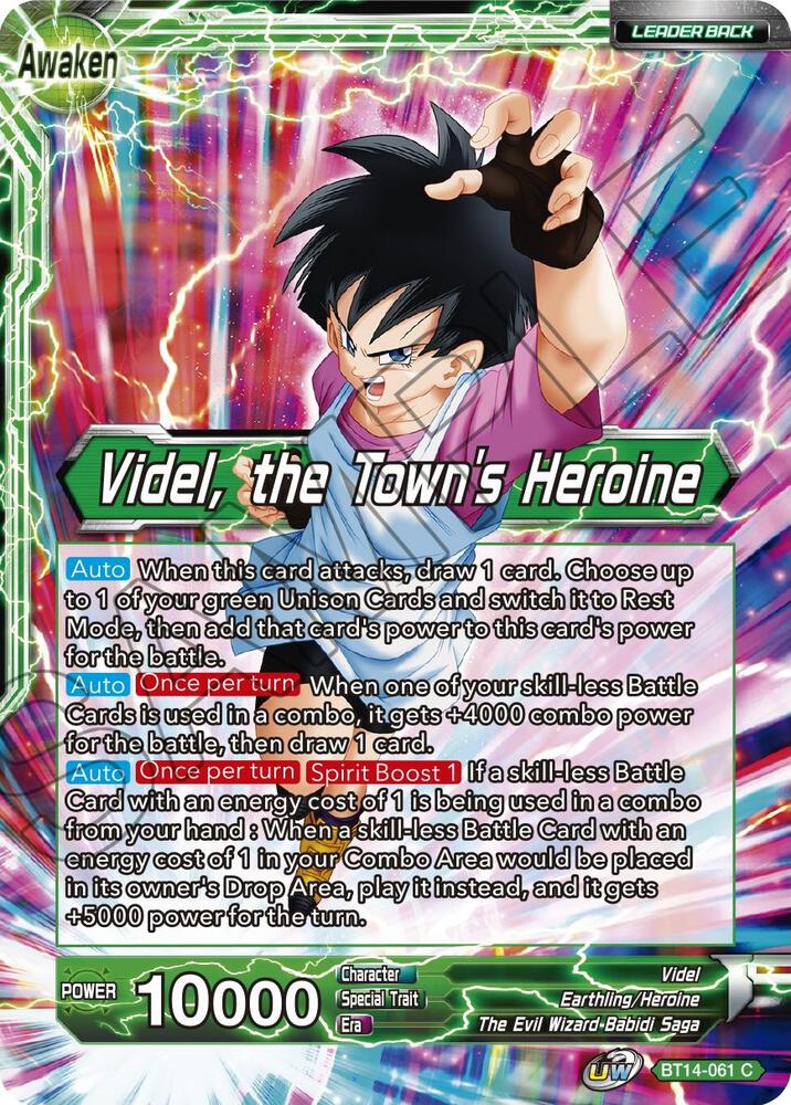 Videl // Videl, the Town's Heroine BT14-061 card from Cross Spirits