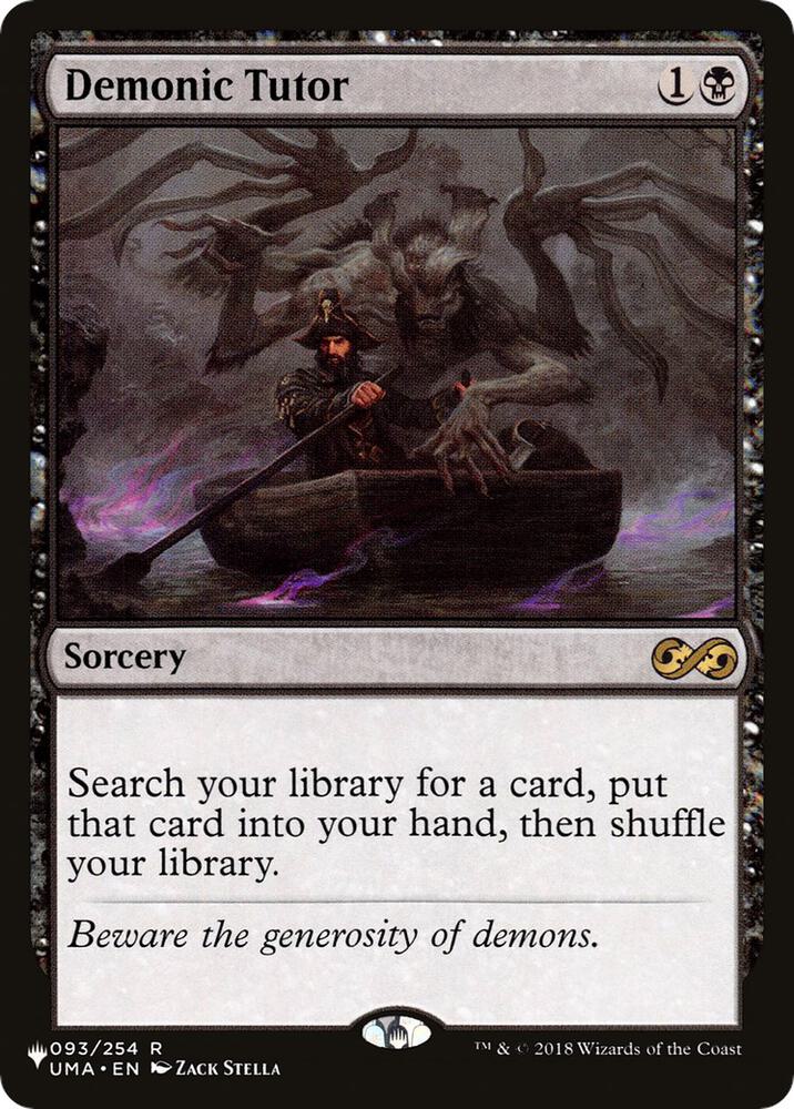 Demonic Tutor (UMA) 093/254 card from The List Reprints