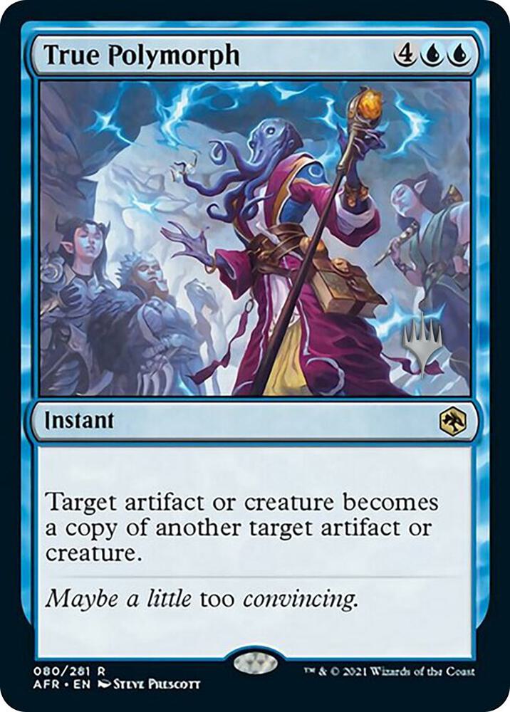 True Polymorph 80 card from Promo Pack: Adventures in the Forgotten Realms