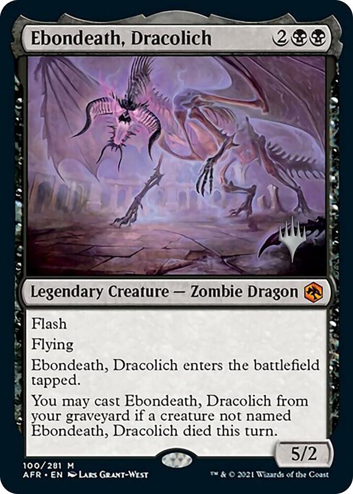 Ebondeath, Dracolich 100 card from Promo Pack: Adventures in the Forgotten Realms