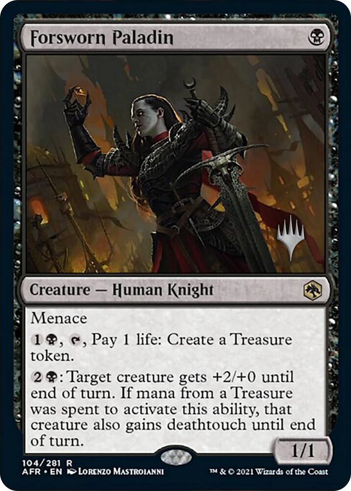 Forsworn Paladin 104 card from Promo Pack: Adventures in the Forgotten Realms