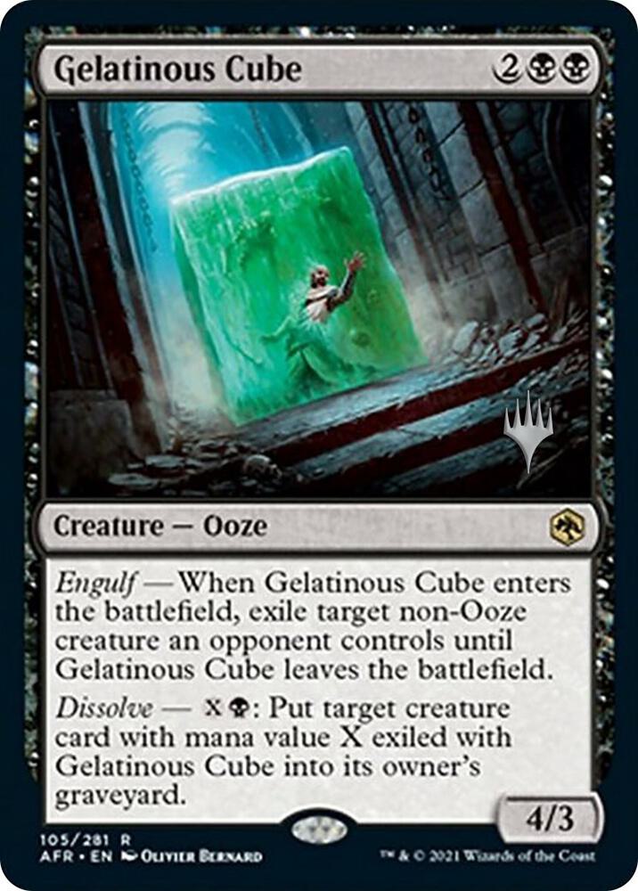 Gelatinous Cube 105 card from Promo Pack: Adventures in the Forgotten Realms