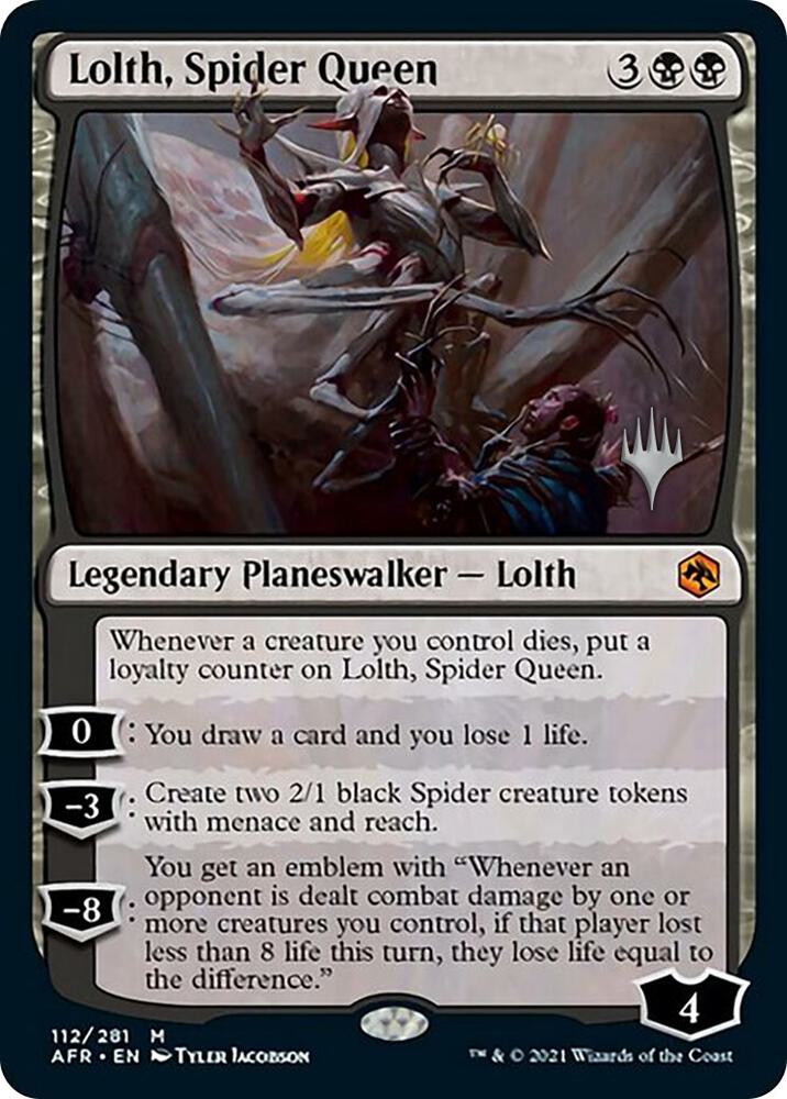 Lolth, Spider Queen 112 card from Promo Pack: Adventures in the Forgotten Realms
