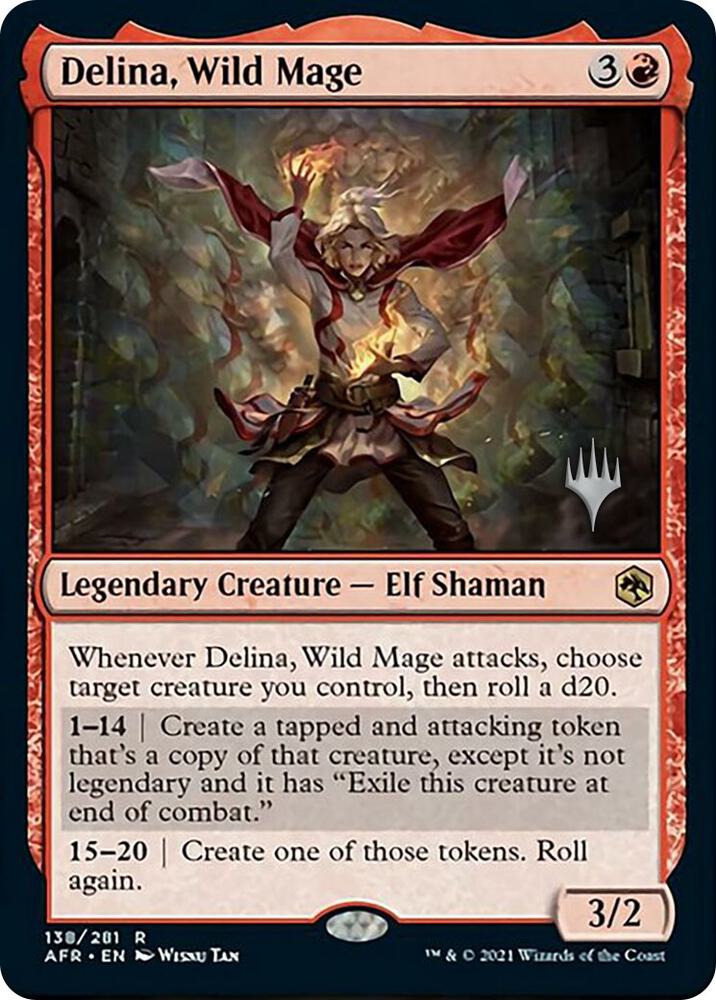 Delina, Wild Mage 138 card from Promo Pack: Adventures in the Forgotten Realms