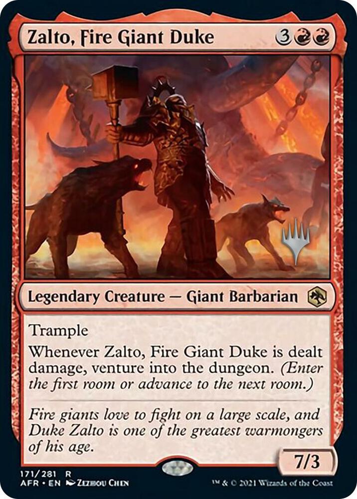 Zalto, Fire Giant Duke 171 card from Promo Pack: Adventures in the Forgotten Realms