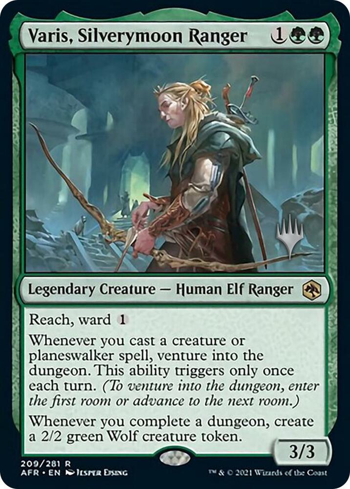 Varis, Silverymoon Ranger 209 card from Promo Pack: Adventures in the Forgotten Realms