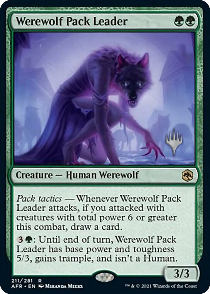 Werewolf Pack Leader 211 card from Promo Pack: Adventures in the Forgotten Realms