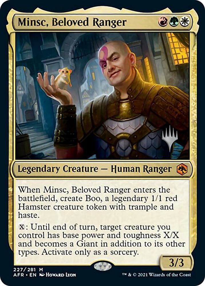 Minsc, Beloved Ranger 227 card from Promo Pack: Adventures in the Forgotten Realms