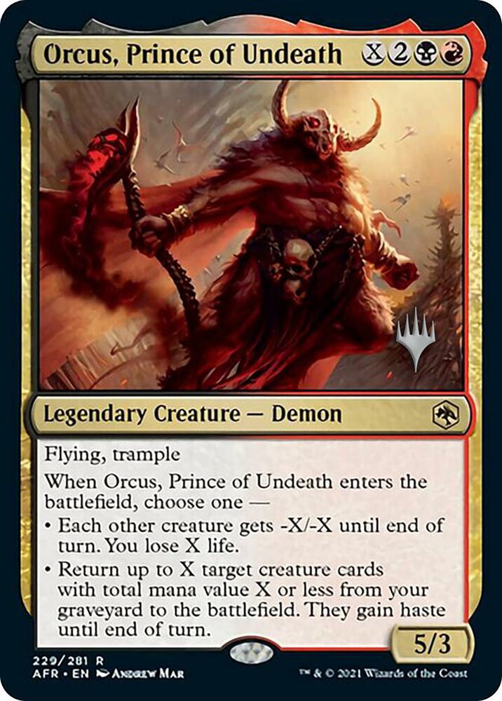 Orcus, Prince of Undeath 229 card from Promo Pack: Adventures in the Forgotten Realms