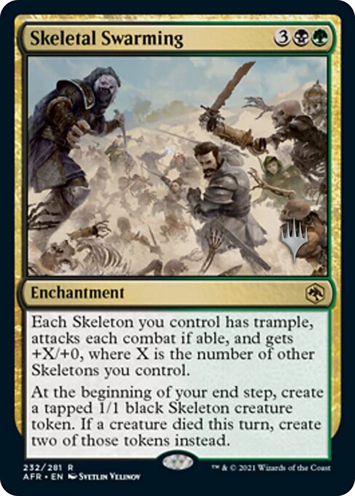 Skeletal Swarming 232 card from Promo Pack: Adventures in the Forgotten Realms