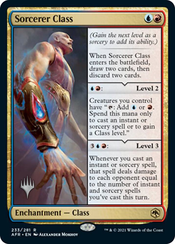 Sorcerer Class 233 card from Promo Pack: Adventures in the Forgotten Realms