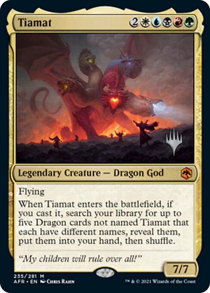 Tiamat 235 card from Promo Pack: Adventures in the Forgotten Realms