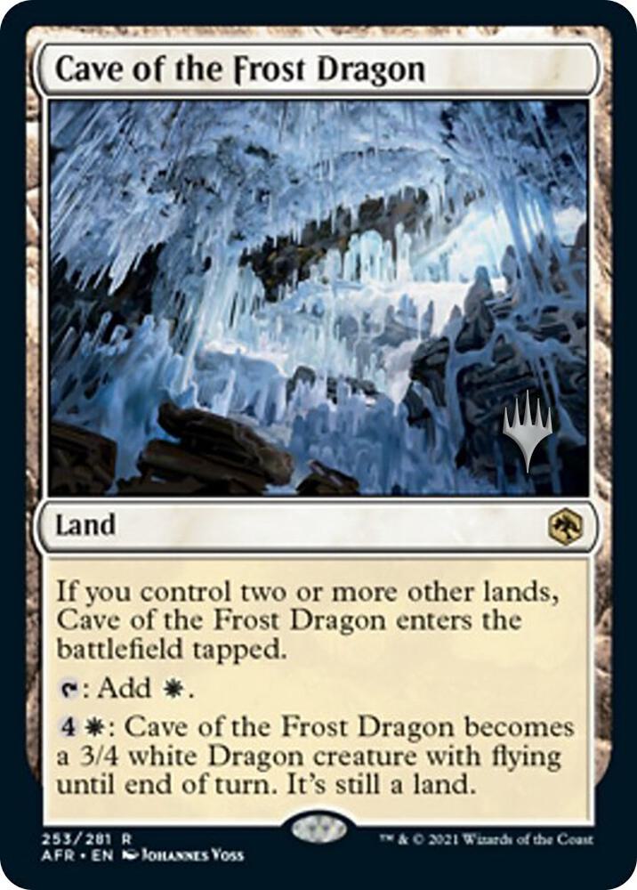 Cave of the Frost Dragon 253 card from Promo Pack: Adventures in the Forgotten Realms