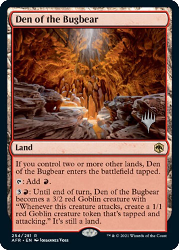 Den of the Bugbear 254 card from Promo Pack: Adventures in the Forgotten Realms