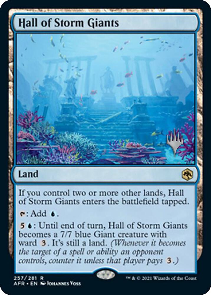 Hall of Storm Giants 257 card from Promo Pack: Adventures in the Forgotten Realms