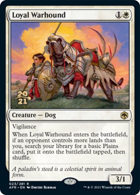 Loyal Warhound 23 card from Prerelease Cards