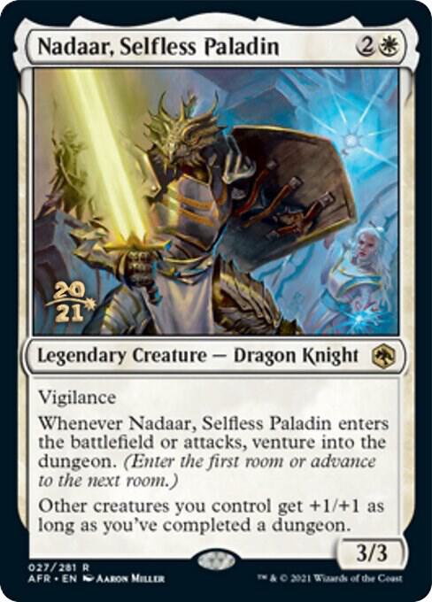 Nadaar, Selfless Paladin 27 card from Prerelease Cards