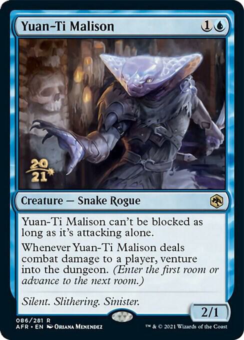 Yuan-Ti Malison 86 card from Prerelease Cards