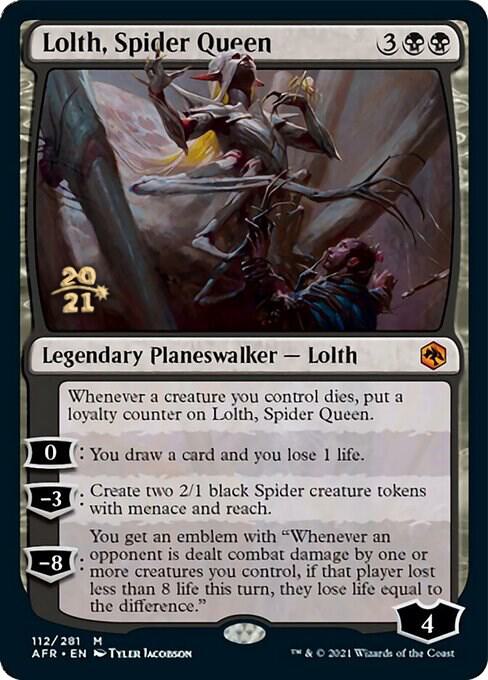 Lolth, Spider Queen 112 card from Prerelease Cards