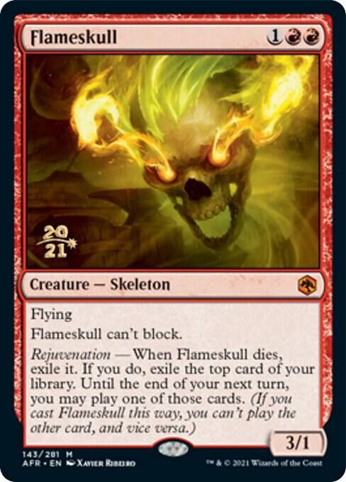 Flameskull 143 card from Prerelease Cards