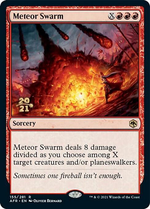 Meteor Swarm 155 card from Prerelease Cards