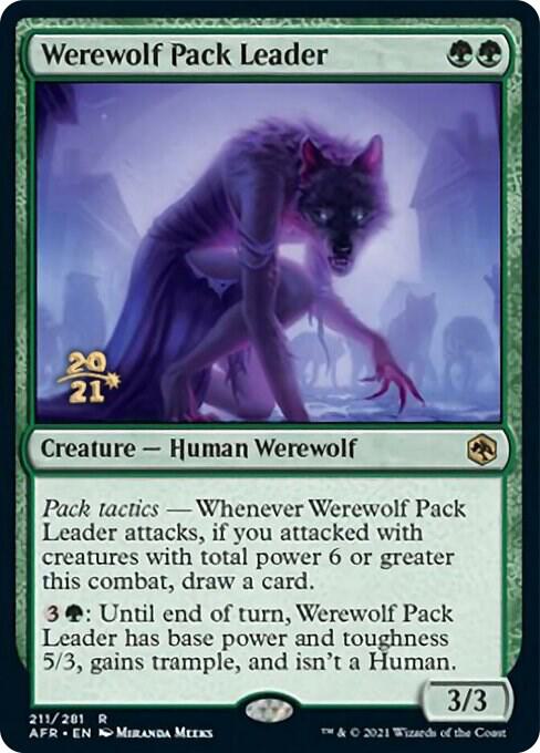 Werewolf Pack Leader 211 card from Prerelease Cards