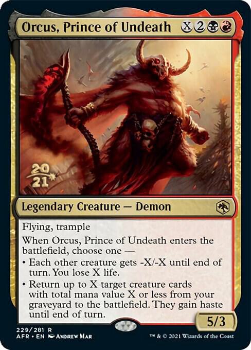 Orcus, Prince of Undeath 229 card from Prerelease Cards