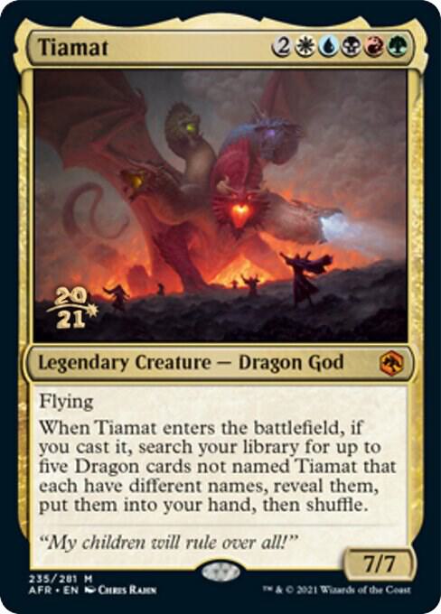 Tiamat 235 card from Prerelease Cards