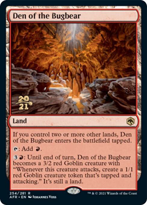Den of the Bugbear 254 card from Prerelease Cards