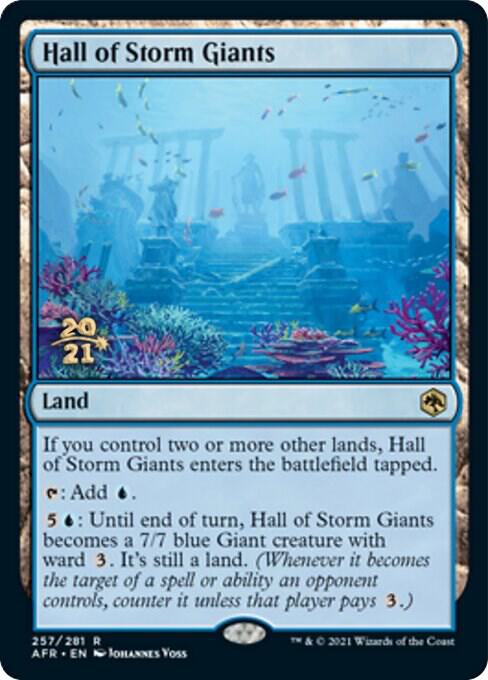 Hall of Storm Giants 257 card from Prerelease Cards