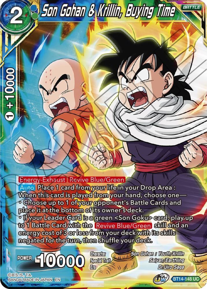 Son Gohan & Krillin, Buying Time BT14-148 card from Cross Spirits