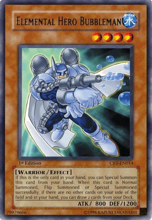 Elemental Hero Bubbleman CRV-EN014 card from Cybernetic Revolution