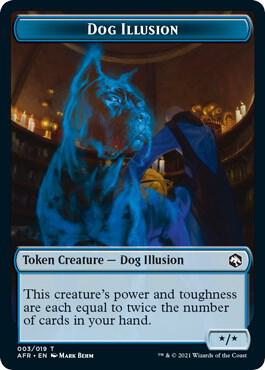 Dog Illusion // Emblem - Mordenkainen Double-Sided Token 3 // 18 card from Adventures in the Forgotten Realms