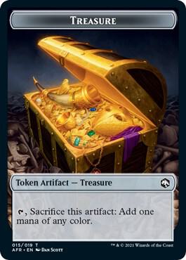 Treasure // Boo Double-Sided Token 15 // 10 card from Adventures in the Forgotten Realms