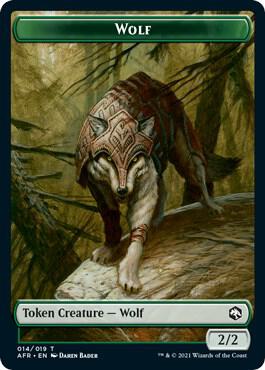 Wolf // Angel Double-Sided Token 14 // 1 card from Adventures in the Forgotten Realms