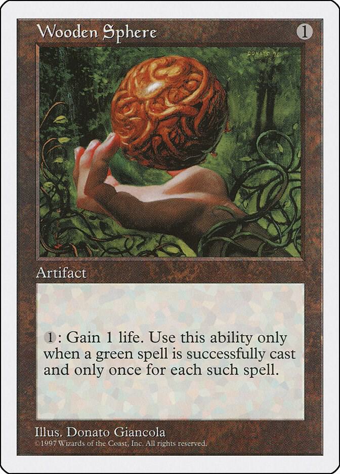 Wooden Sphere card from Fifth Edition