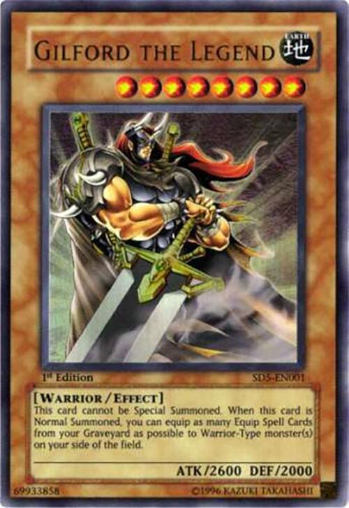 Gilford the Legend SD5-EN001 card from Structure Deck: Warrior's Triumph