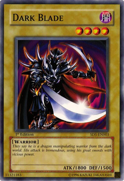 Dark Blade SD5-EN003 card from Structure Deck: Warrior's Triumph