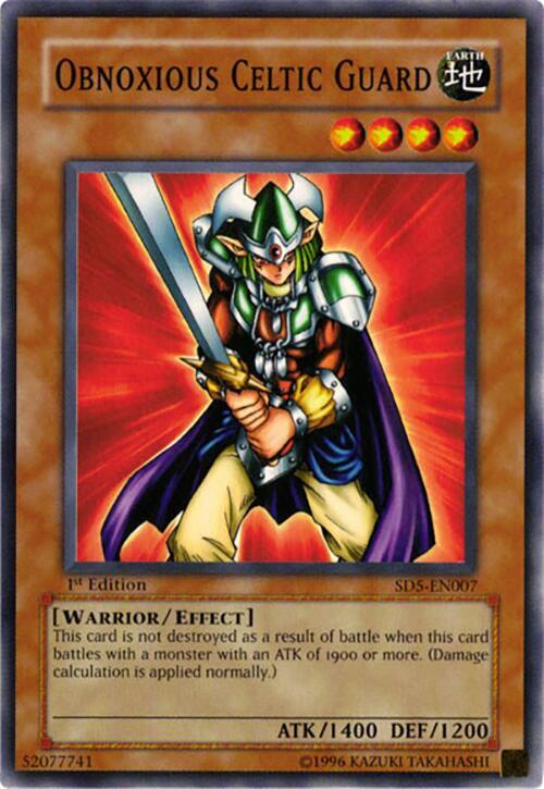 Obnoxious Celtic Guard SD5-EN007 card from Structure Deck: Warrior's Triumph