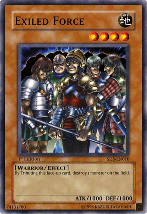 Exiled Force SD5-EN010 card from Structure Deck: Warrior's Triumph
