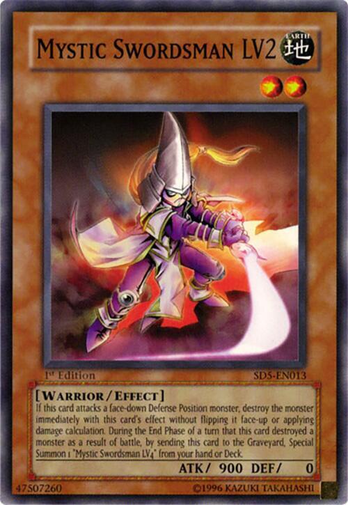 Mystic Swordsman LV2 SD5-EN013 card from Structure Deck: Warrior's Triumph