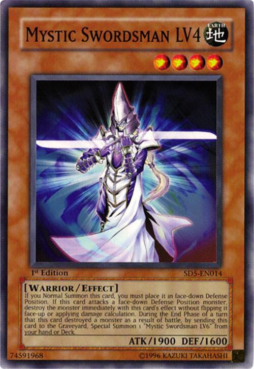 Mystic Swordsman LV4 SD5-EN014 card from Structure Deck: Warrior's Triumph