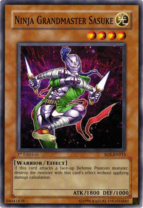 Ninja Grandmaster Sasuke SD5-EN015 card from Structure Deck: Warrior's Triumph