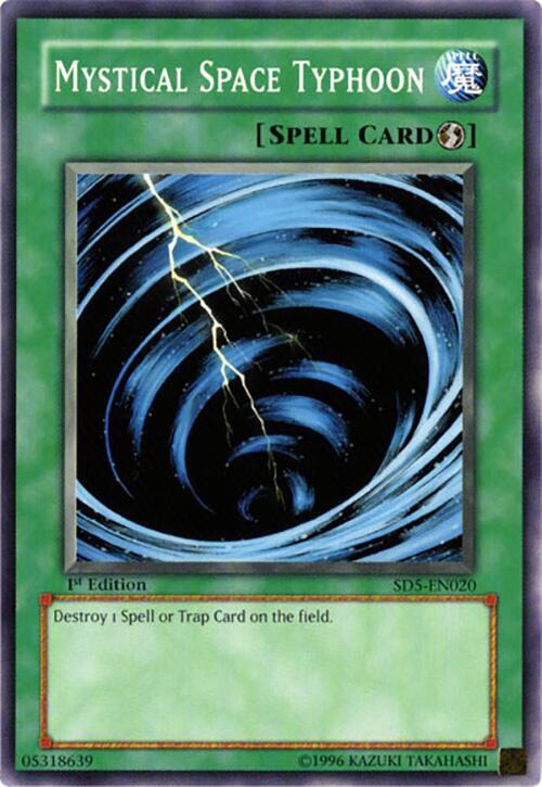 Mystical Space Typhoon SD5-EN020 card from Structure Deck: Warrior's Triumph