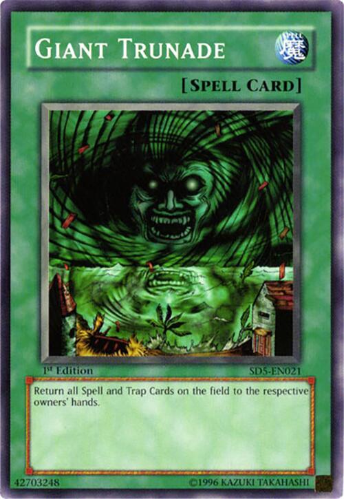 Giant Trunade SD5-EN021 card from Structure Deck: Warrior's Triumph