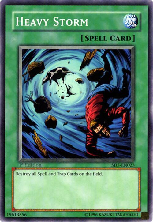 Heavy Storm SD5-EN023 card from Structure Deck: Warrior's Triumph