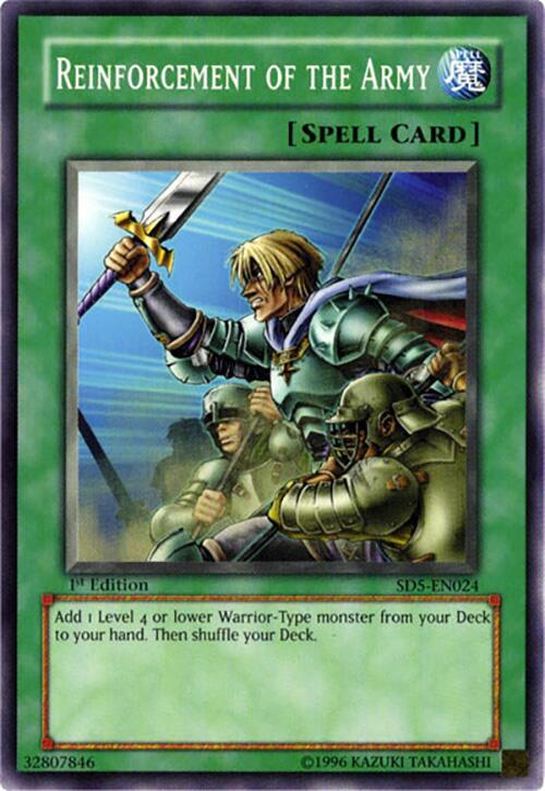 Reinforcement of the Army SD5-EN024 card from Structure Deck: Warrior's Triumph