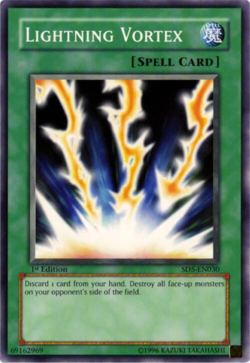 Lightning Vortex SD5-EN030 card from Structure Deck: Warrior's Triumph