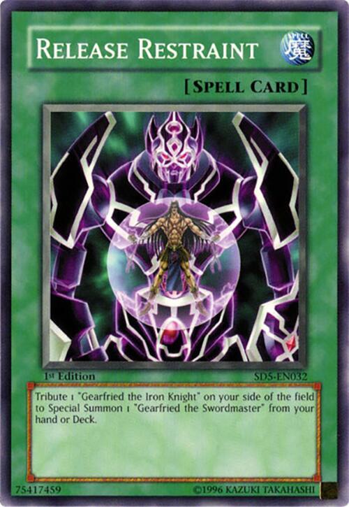 Release Restraint SD5-EN032 card from Structure Deck: Warrior's Triumph