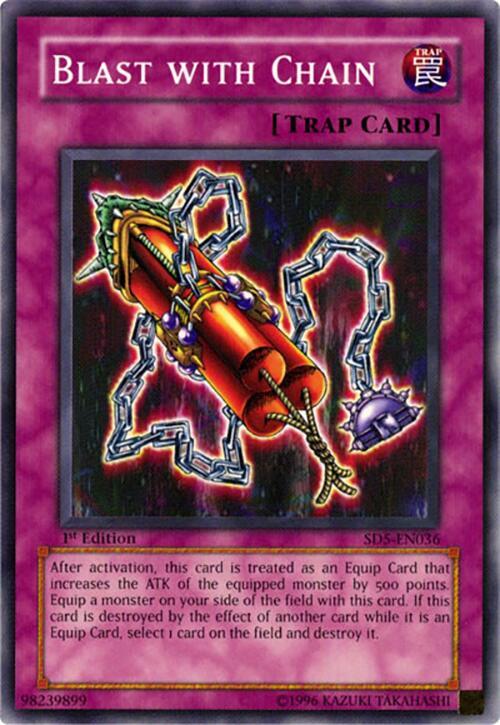 Blast with Chain SD5-EN036 card from Structure Deck: Warrior's Triumph